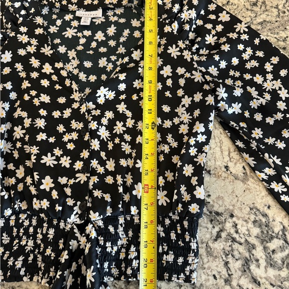 Topshop Long Sleeved Retro Floral Print Crop Top Women’s Size 6 - Picture 10 of 14